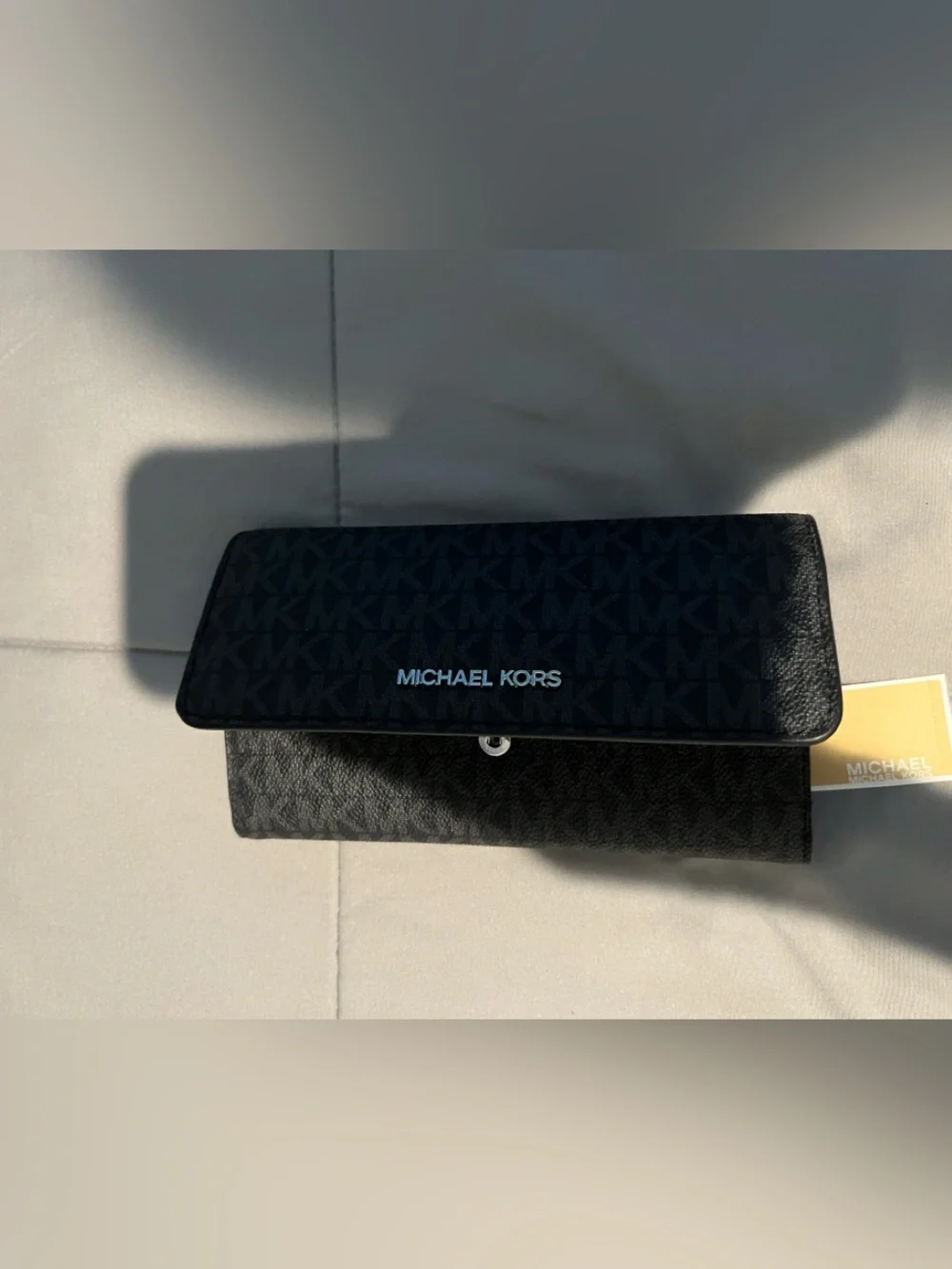 Michael Kors Black Signature Trifold Wallet